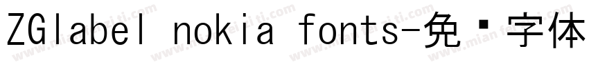 ZGlabel nokia fonts字体转换